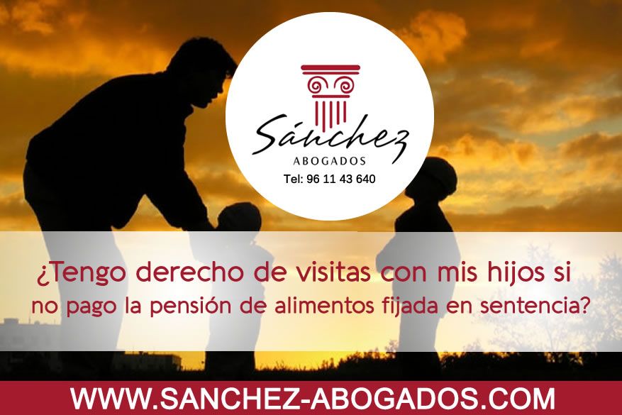 ¿Tengo derecho de visitas con mis hijos si no pago la pensión de alimentos fijada en sentencia?