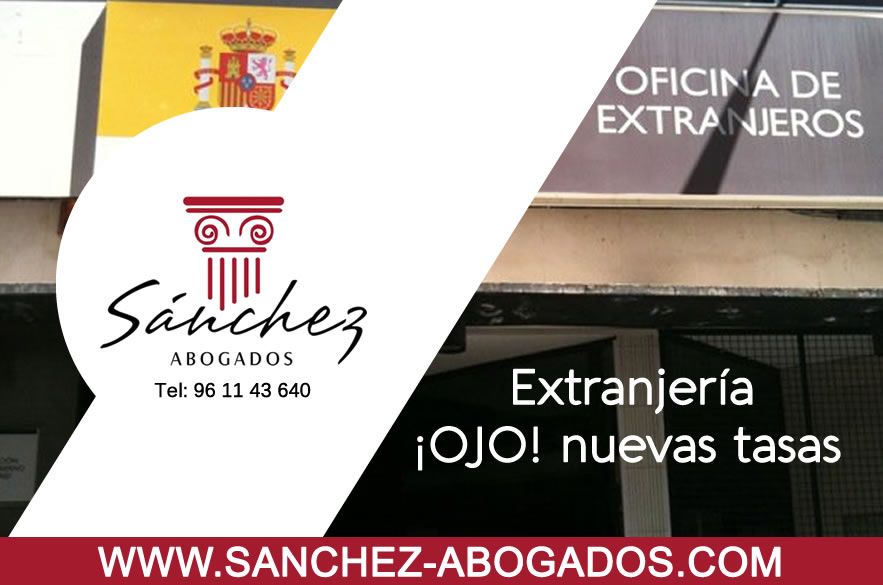 Nuevas tasas de extranjeria