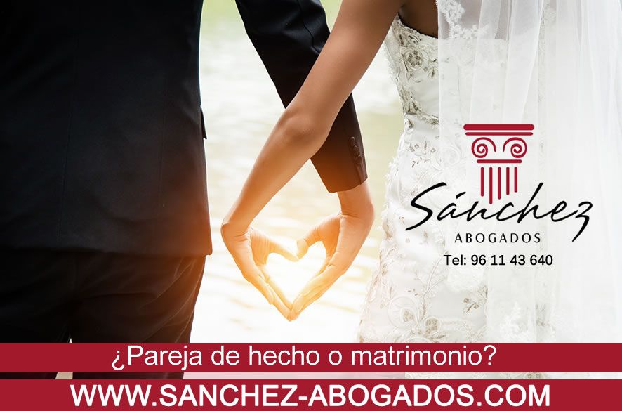 pareja de hecho o matrimonio