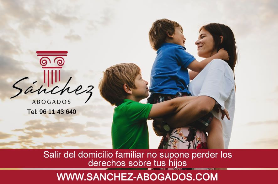 Salir del domicilio familiar no supone perder los derechos de tus hijos