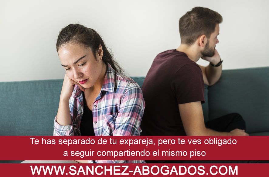 expareja viviendo en el mismo piso